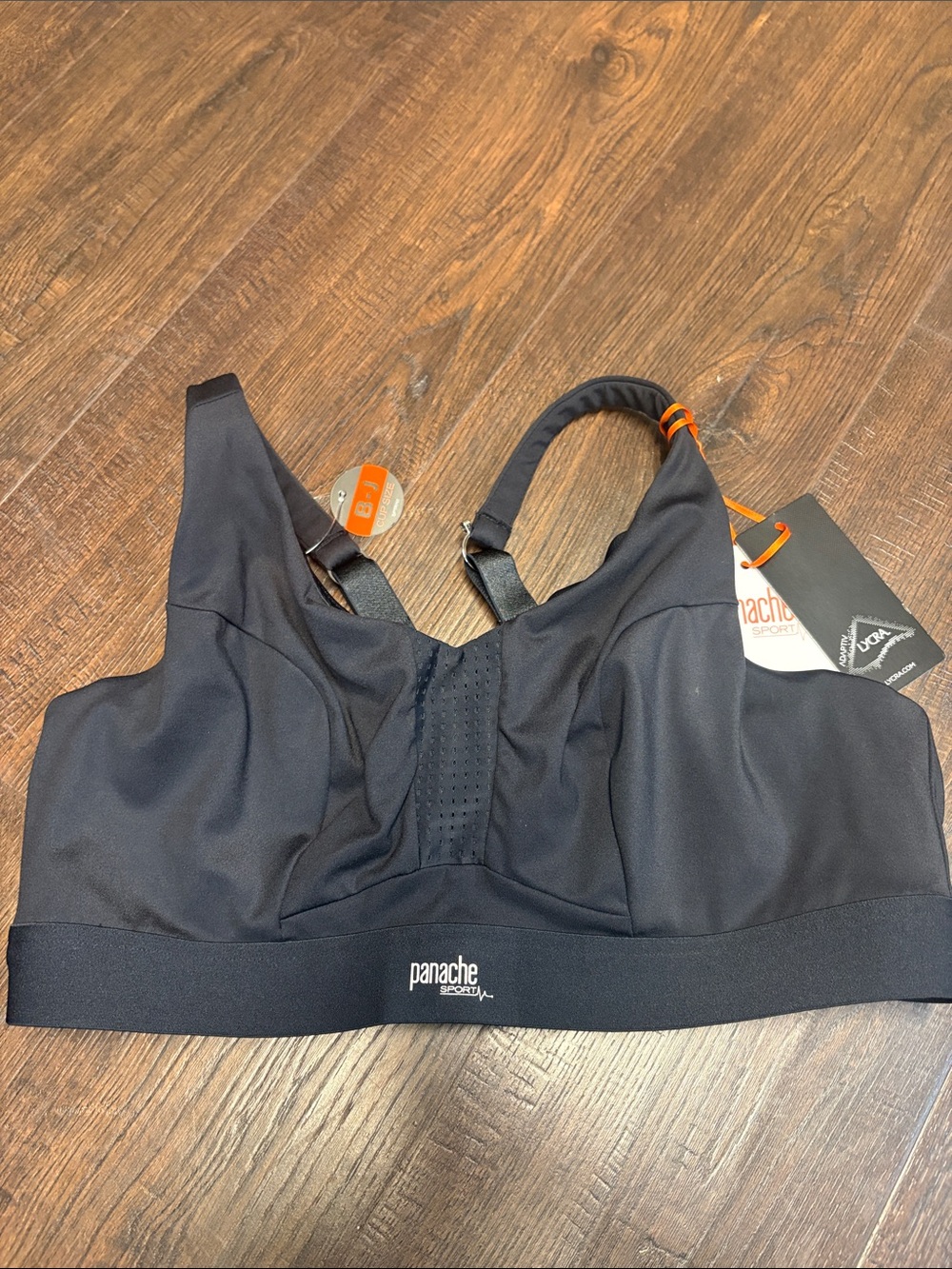 Panache Sport 5022 High Support Underwired Racerback Sports Bra 36D Black